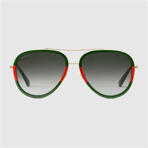 lunettes soleil gucci aviator|lunette Gucci promo.